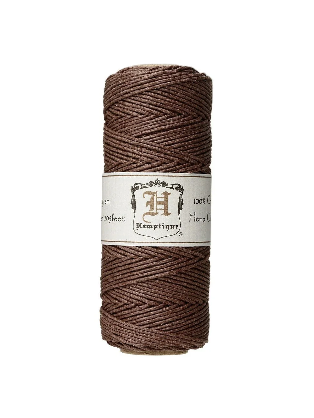 Eco Friendly 205' Spool 1mm Thick Dark Brown Hemp Cord String Spool